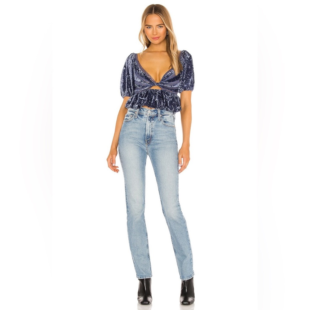 Free People Yours Truly Velvet Top